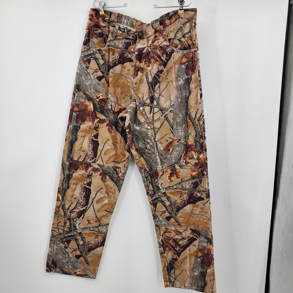 Wrangler Authentic Hero Mens 38x32 Fusion 3D Camo Straight Leg Jeans Pants Y2K